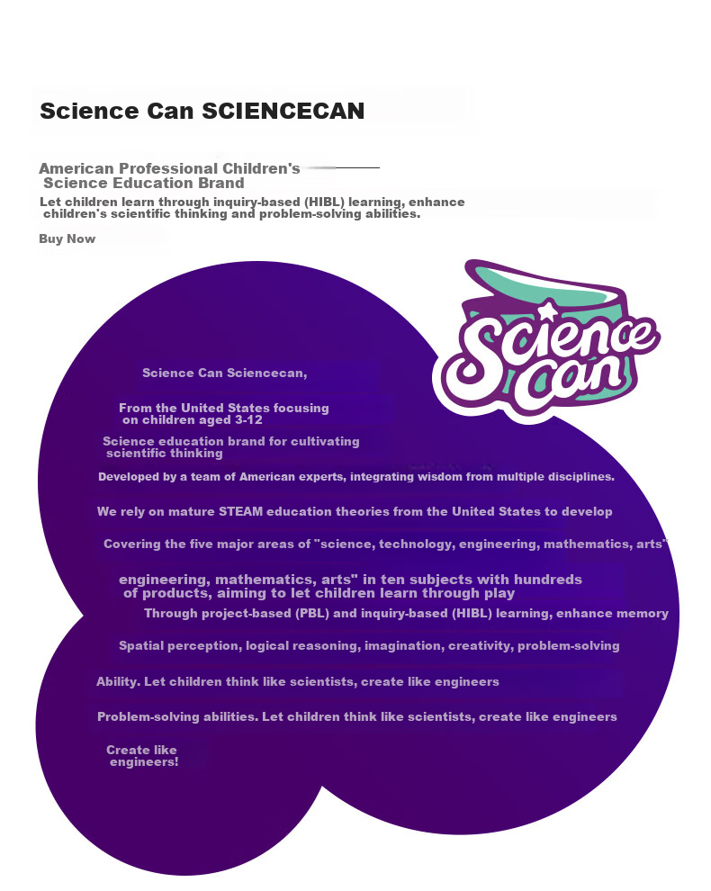 Развивающий набор "Science Can" - Машина для тренировки концентрации Шульте, подарок для детей 5-12 лет, развивает внимание и образовательные навыки