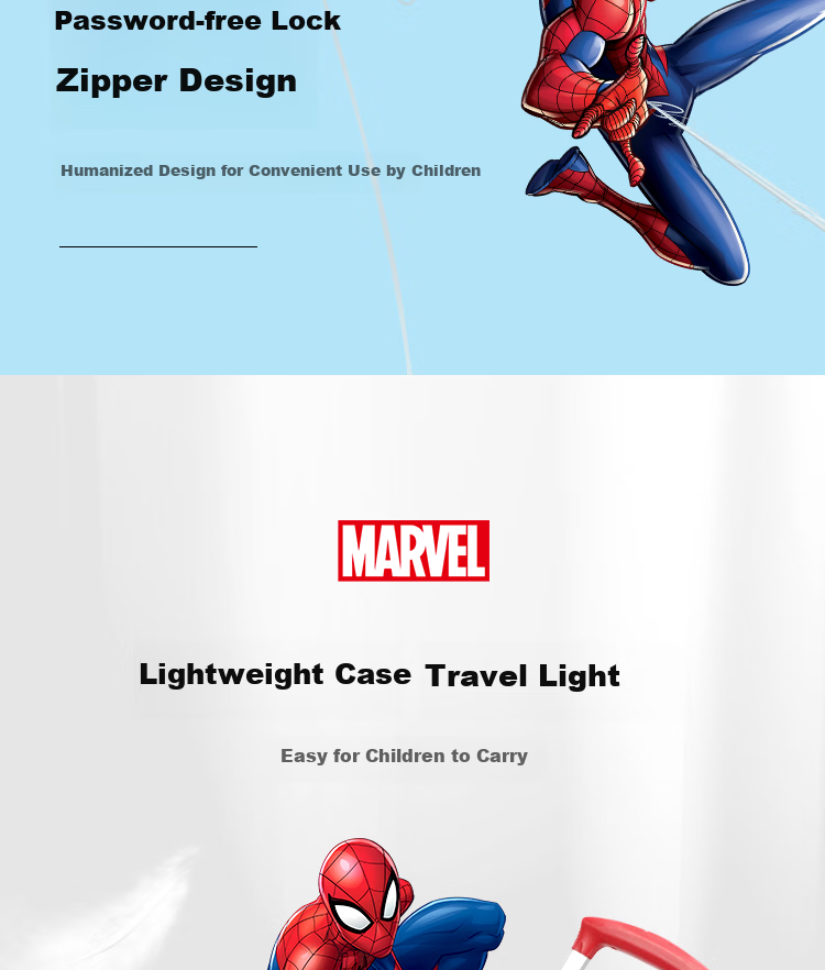 Детский чемодан Mesuca Disney Spider-Man, 16 дюймов, на колесиках, с сиденьем, для путешествий
