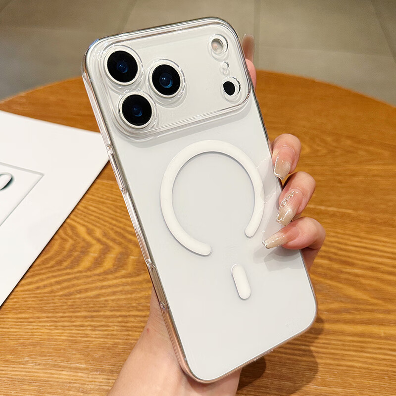 Прозрачный магнитный чехол Sihuanke для Apple iPhone 17 Pro Max, полное покрытие