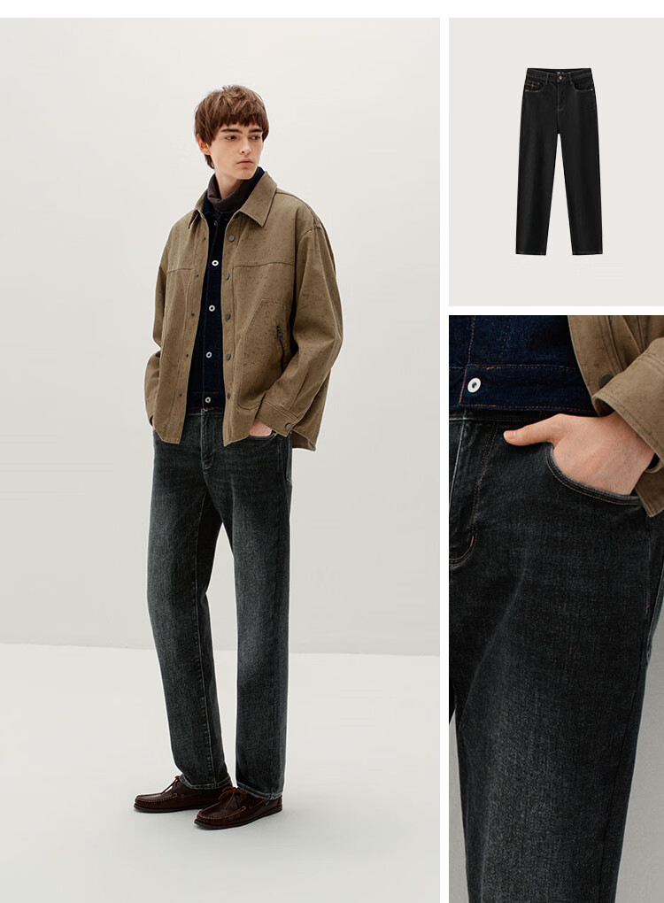 Джинсы Semir мужские зимние хлопковые прямые ретро штаны 103725124101A