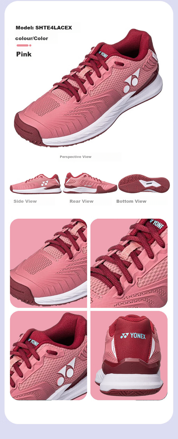 Кроссовки для бадминтона YONEX SHTF4MACEX, мужские, белые с синим, размер 38