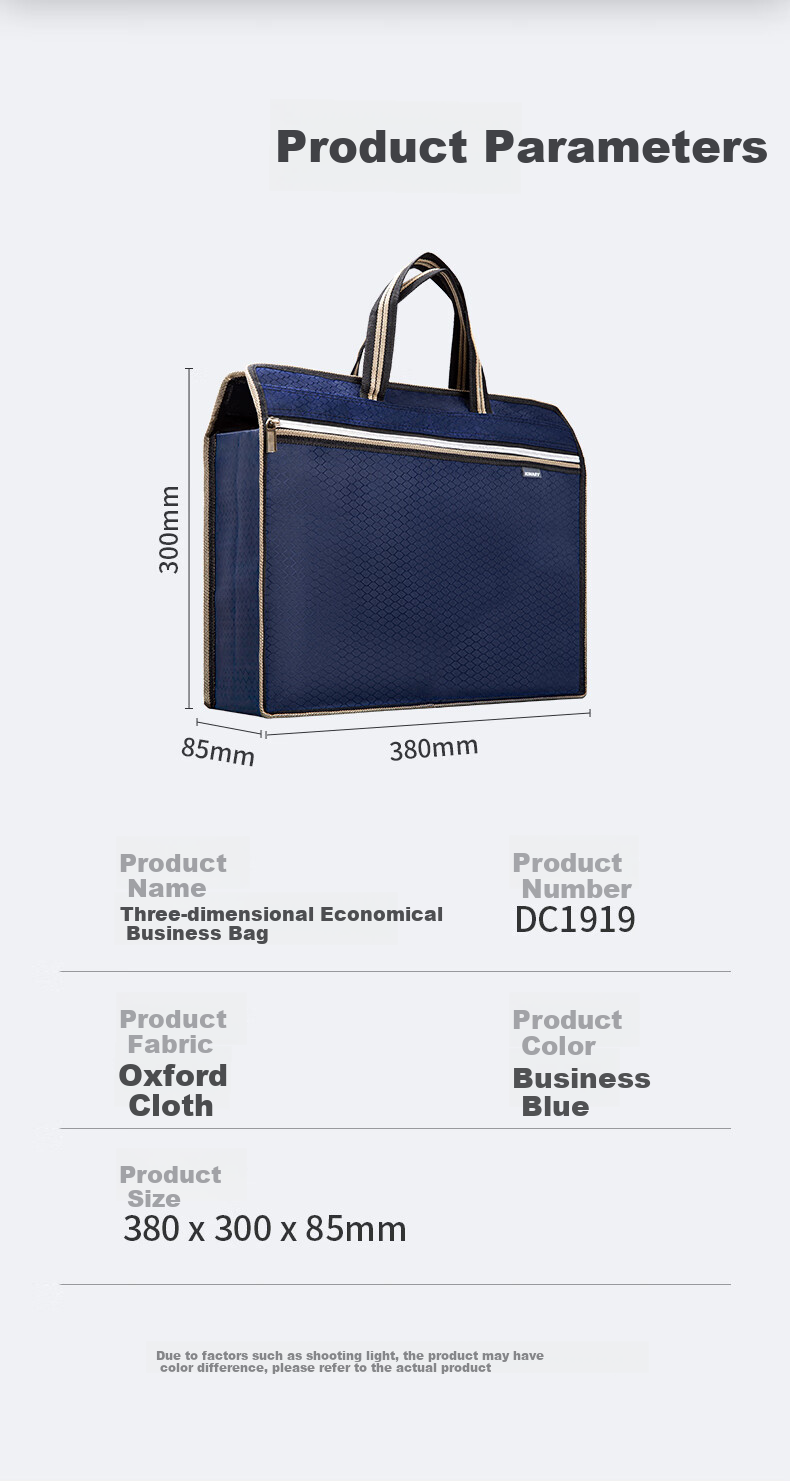 Деловой портфель Jindeli DC1919, синий, из водостойкой ткани Oxford, для мужчин и женщин, 15 дюймов