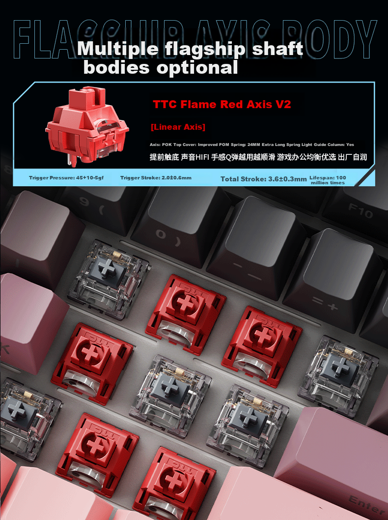 Беспроводная механическая клавиатура EWEADN X87 Ultra, 87 клавиш, RGB подсветка, Bluetooth, USB Type-C, белый
