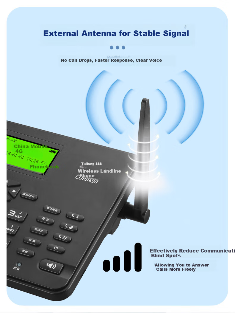 Стационарный телефон Taifeng888, беспроводной, 4G/5G, для офиса и дома, черный