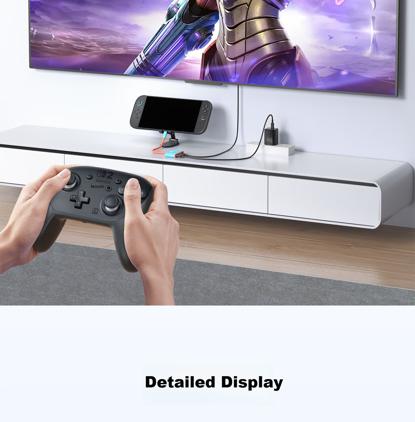 JSAUX Jia Suo портативный док-кабель для Nintendo SWITCH 2, расширительный док-кабель NS, видеоадаптер для подключения к телевизору, аксессуар для консоли