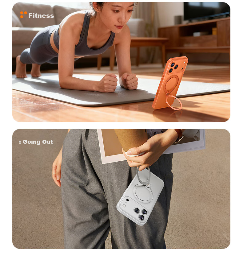 Чехол для Apple iPhone 17 Pro / 17 Pro Max, Tianjue, противоударный, с магнитом, полупрозрачный матовый