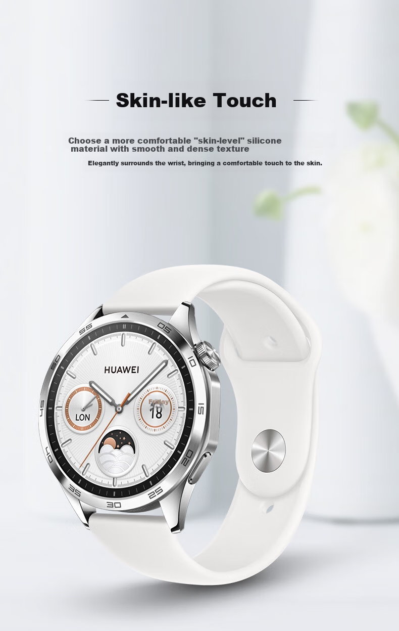 Спортивный силиконовый ремешок Xiaopijiang для Huawei Watch GT6/GT5Pro/GT4/GT3Pro, силиконовый ремешок для Huawei Watch5/Watch4Pro/3/Honor GS3, серый, 20 мм