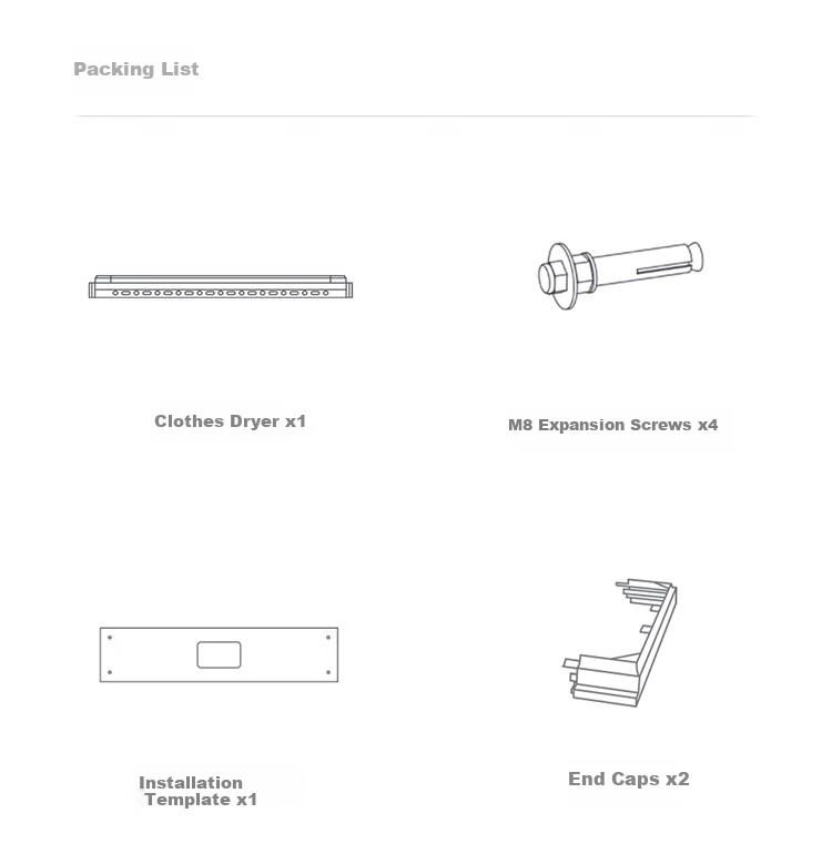 Умная сушилка для белья Mijia Smart Clothes Drying Rack Pro, Moonlight White, Xiaomi Electric Invisible Clothes Hanger, ультратонкая встраиваемая установка