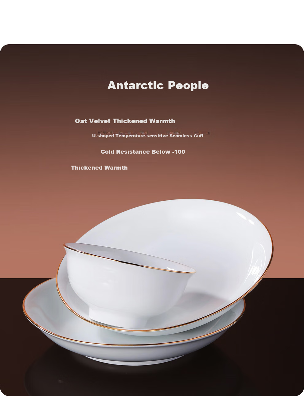 Набор посуды Jdz Ceramic Tableware Set для дома, золотистый ободок, однотонные тарелки и миски, роскошный подарок на новоселье, подарочная коробка высокого класса