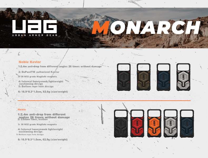 Противоударный чехол UAG Premium Series для Apple iPhone 17 Pro Max, карбон, черный
