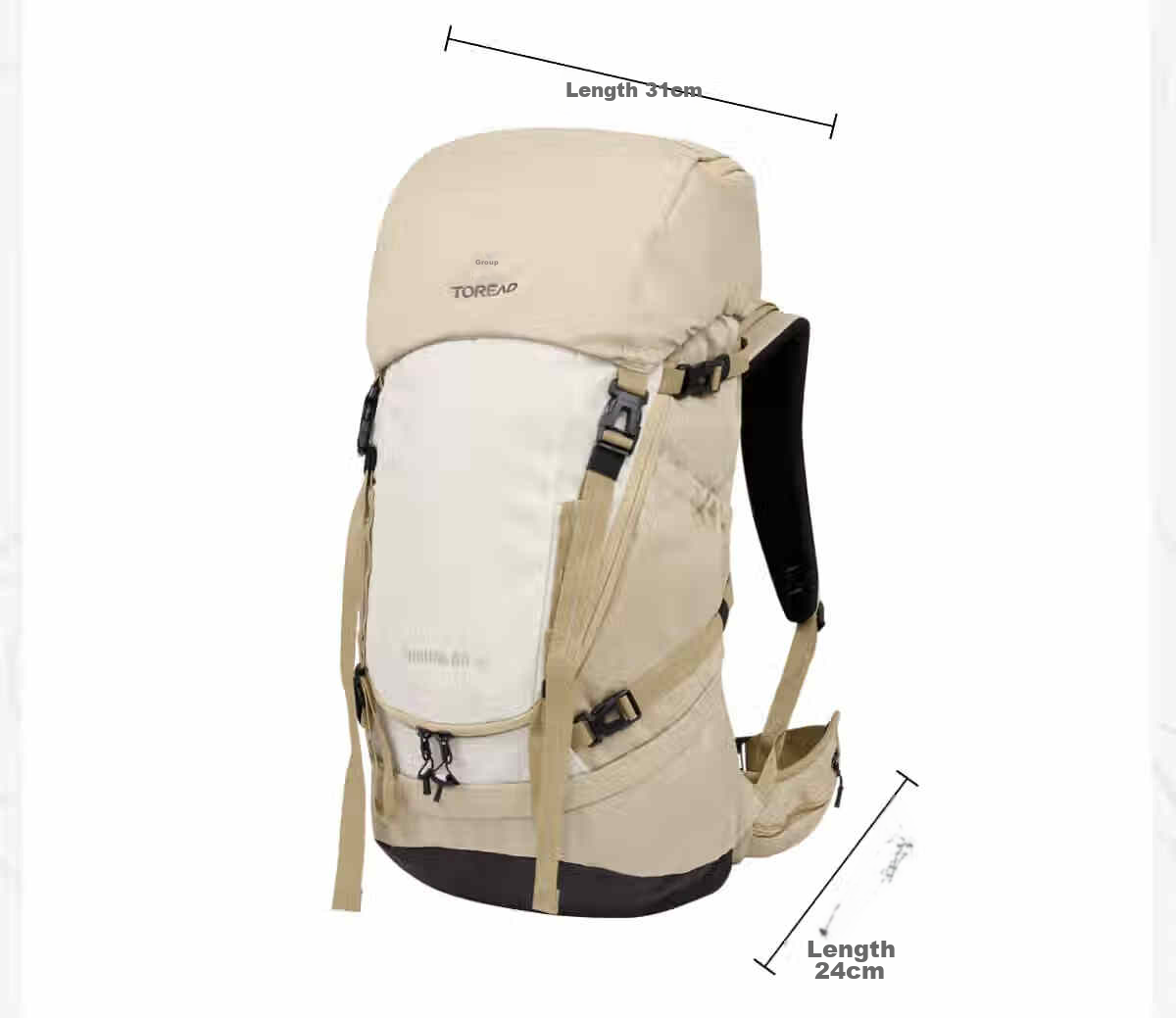Рюкзак туристический TOREAD HIKING50+5, 50+5 л, сине-серый/черный