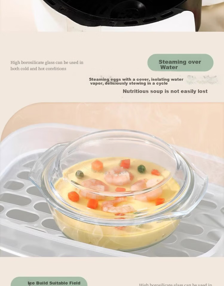 Стеклянная миска с крышкой