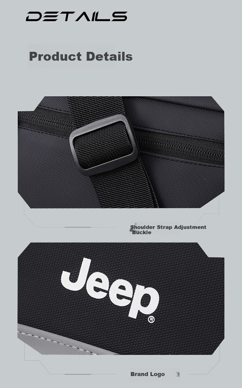 JEEP Магнитная сумка через плечо для мужчин, функциональная нагрудная сумка большой емкости, мессенджер для работы и езды на велосипеде, спортивная сумка через плечо