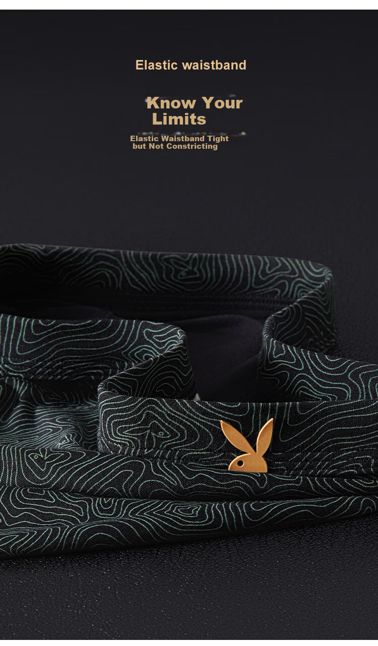 Мужское нижнее белье PLAYBOY, комплект из 4 пар, из ледяного шелка модал с графеном, быстросохнущее, антибактериальное, прохладное и дышащее, размер XL