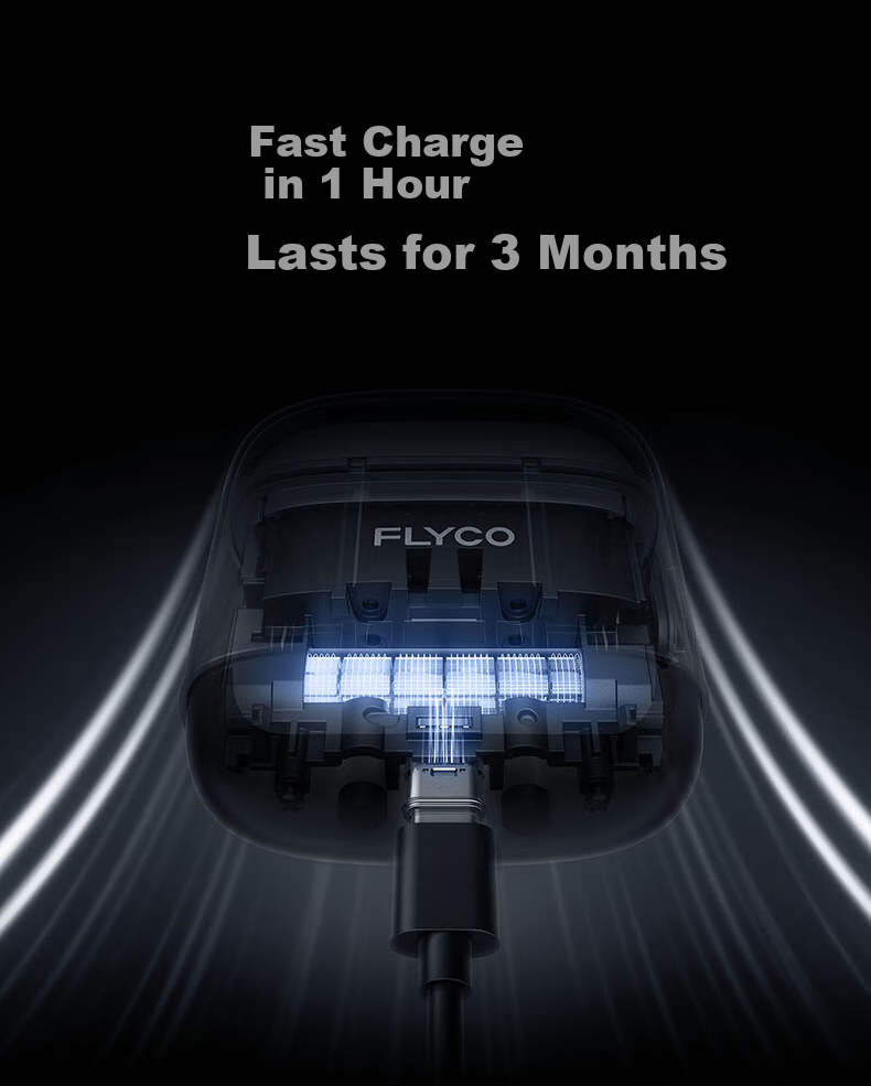 Электробритва FLYCO F8, мужская, портативная, серебристая