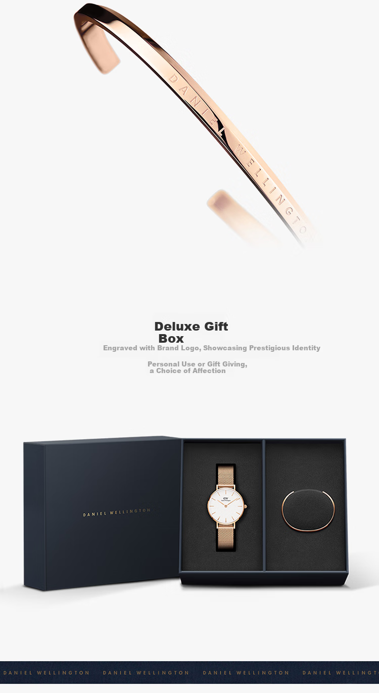 Daniel Wellington Classic Gold Watch Bracelet Set, роскошные кварцевые наручные часы для женщин, подарок на День святого Валентина