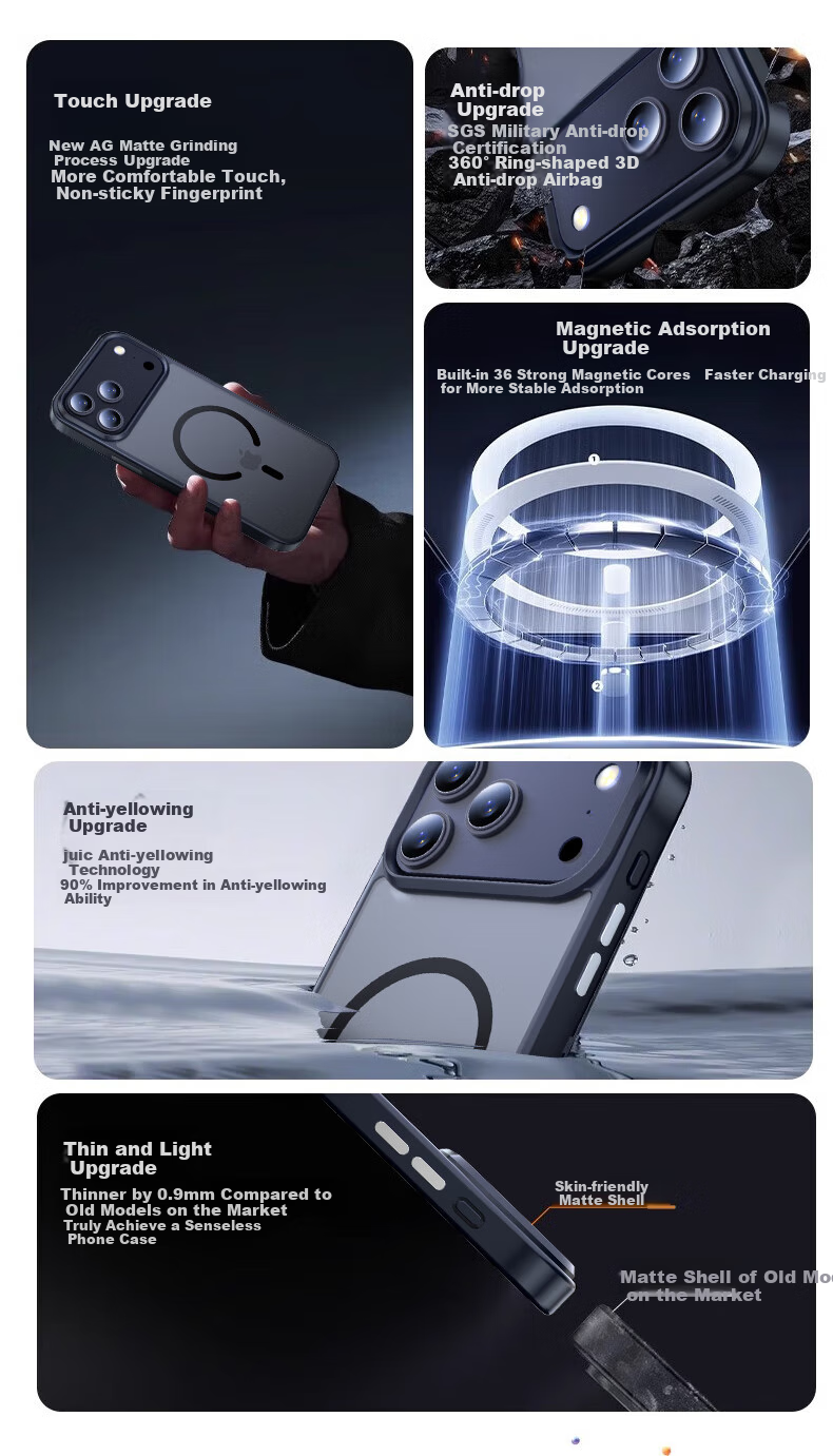 Чехол ZHIWEISHI Skin-Feel Magnetic для Apple iPhone 17, ультратонкий, противоударный, с магнитным кольцом для беспроводной зарядки, матовый, цвет "Juejue Purple"
