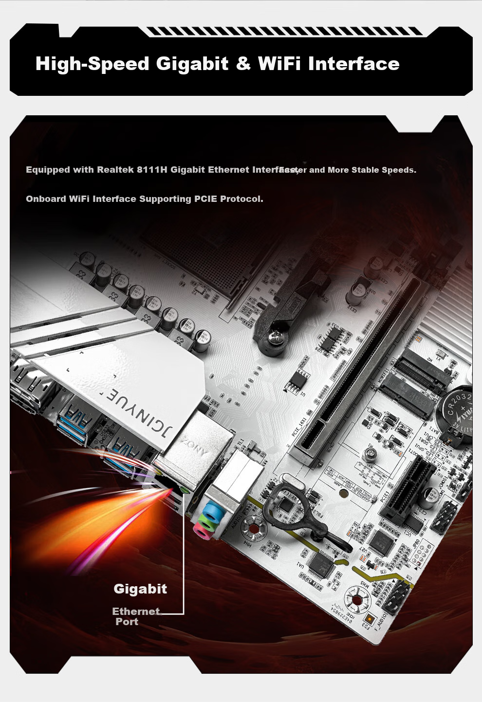 Материнская плата Jingyue B450M PRO ARGB, сокет AM4, DDR4, M-ATX, для процессоров AMD Ryzen 5000 серии