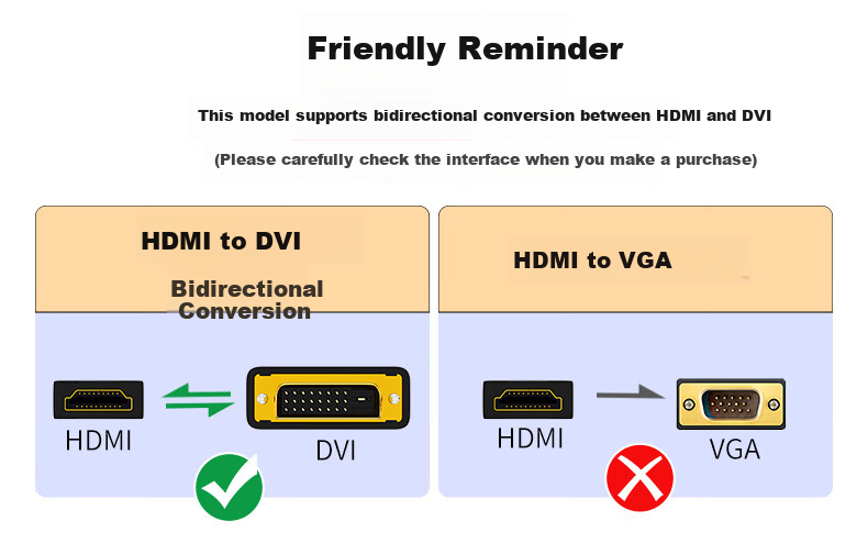 Кабель Jinghua HDMI - DVI, 4K 60Hz, двунаправленный, 1.5 метра, H223E