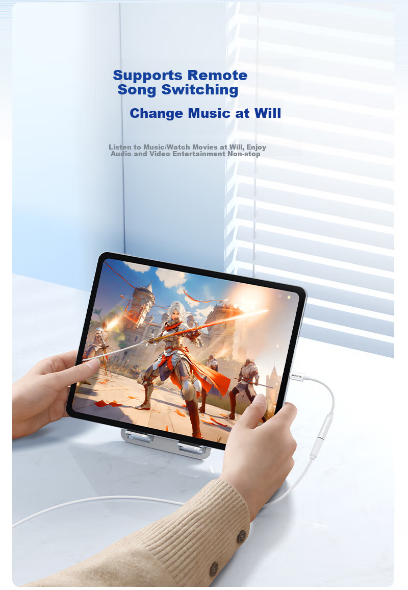 Переходник SAMZHE Lightning на 3.5 мм для наушников, аудиоконвертер для iPhone