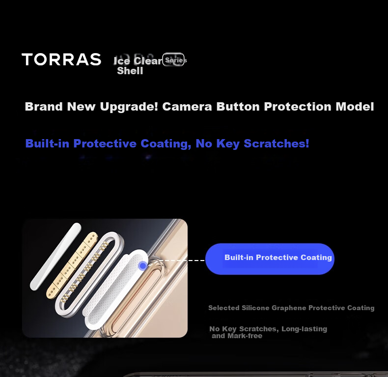 Чехол для iPhone 17 Pro Max TORRAS, защита всей камеры, ультратонкий, противоударный, прозрачный