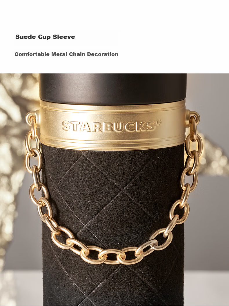 Термокружка Starbucks Coffee Treasure Golden Edition, 580 мл, золотистая, из нержавеющей стали, для кофе и воды, подарок на День Святого Валентина