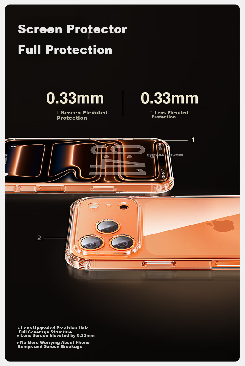 Чехол для Apple iPhone 17 Pro Max Shanmo, противоударный, с защитой от пожелтения, ультратонкий, прозрачный, унисекс