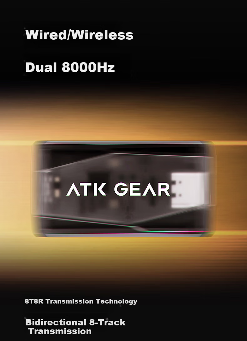 Беспроводная игровая мышь ATK Qingting A9, проводная/2.4G, двойной режим, легкая, симметричная, минималистичная эргономика, Master Edition, Vermilion Red