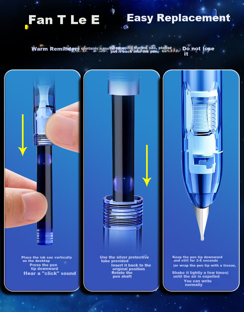 HERO P320 Ручка перьевая, синий, EF стержень, эргономичная, для школьников