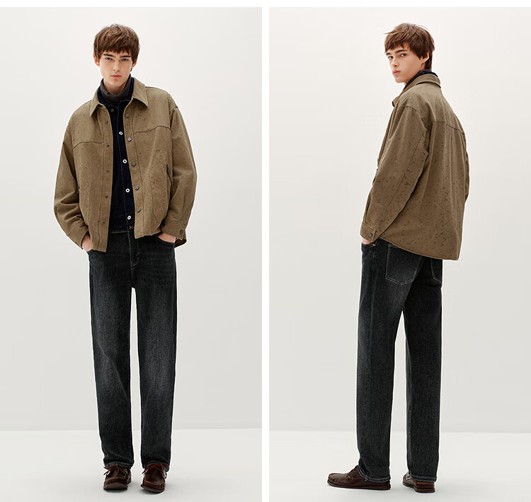 Джинсы Semir мужские зимние хлопковые прямые ретро штаны 103725124101A