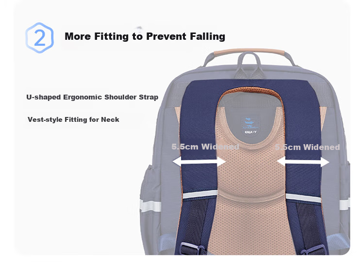 Школьный рюкзак KALA·Y Cloud Backpack 3.0 для учеников 1-3 классов, легкий, с защитой позвоночника, для мальчиков и девочек, 35.5x28.5x19 см, 7.9 кг, синий