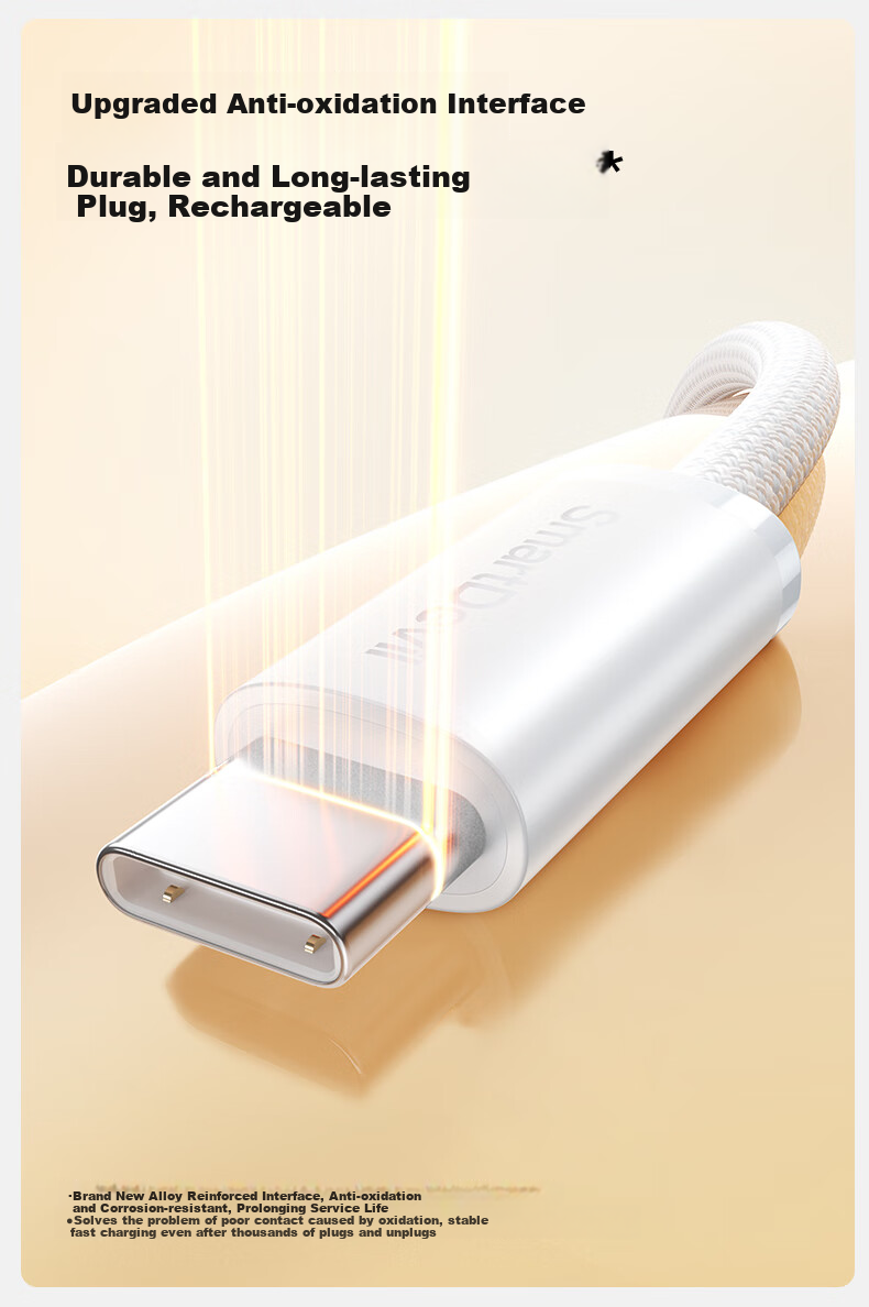Кабель SmartDevil Apple 17/16/15 Type-C, кабель данных PD60W, для iPhone 17/16e/15 Pro Max, планшетов iPad, ноутбуков