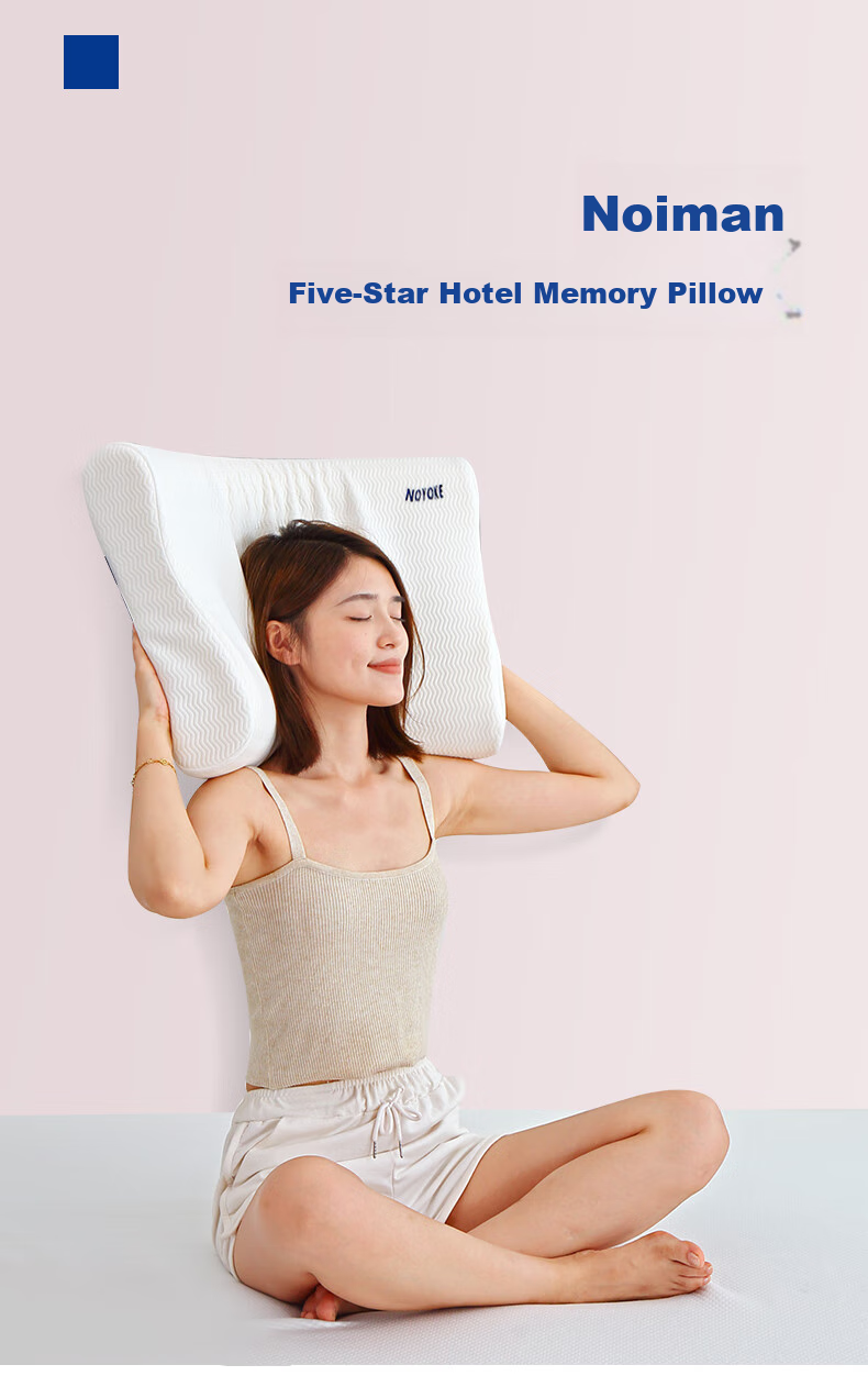 Подушка NOYOKE Hotel-Style, медленный отскок, космическая пена с памятью формы, для взрослых, 60x40x11 см, 1 шт.