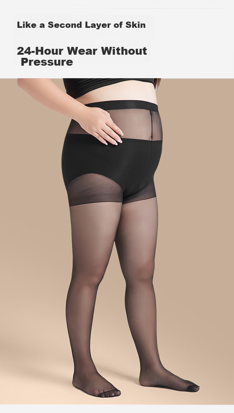 Колготки XUEXIMAN, размер Plus Size, ультратонкие, эффект "ананасовый разрез", моделирующие, прозрачные, черные, телесные, 2 пары