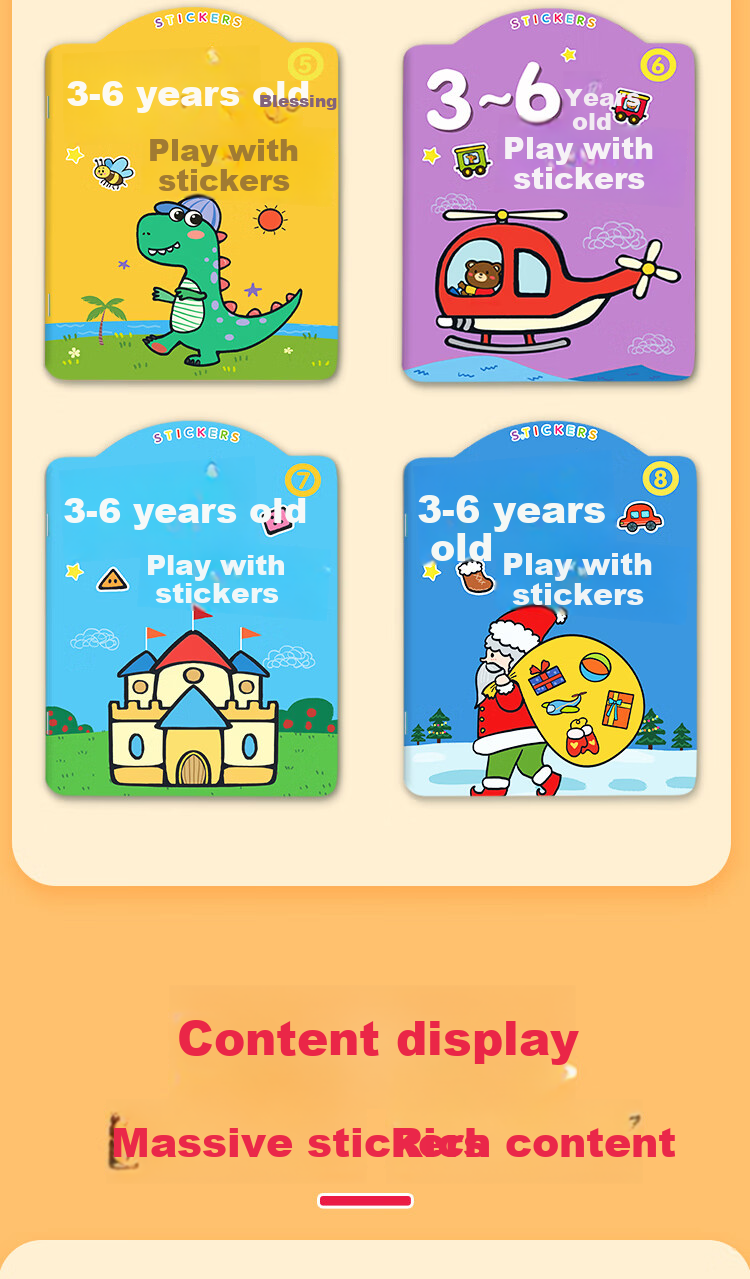 Книжка-наклейка "Звёздная неделя" для детей 3-6 лет, развивающая, 8 книг в комплекте