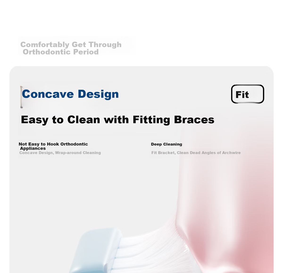 Зубная щетка Canban Ортодонтическая, мягкая щетина, 2 шт.