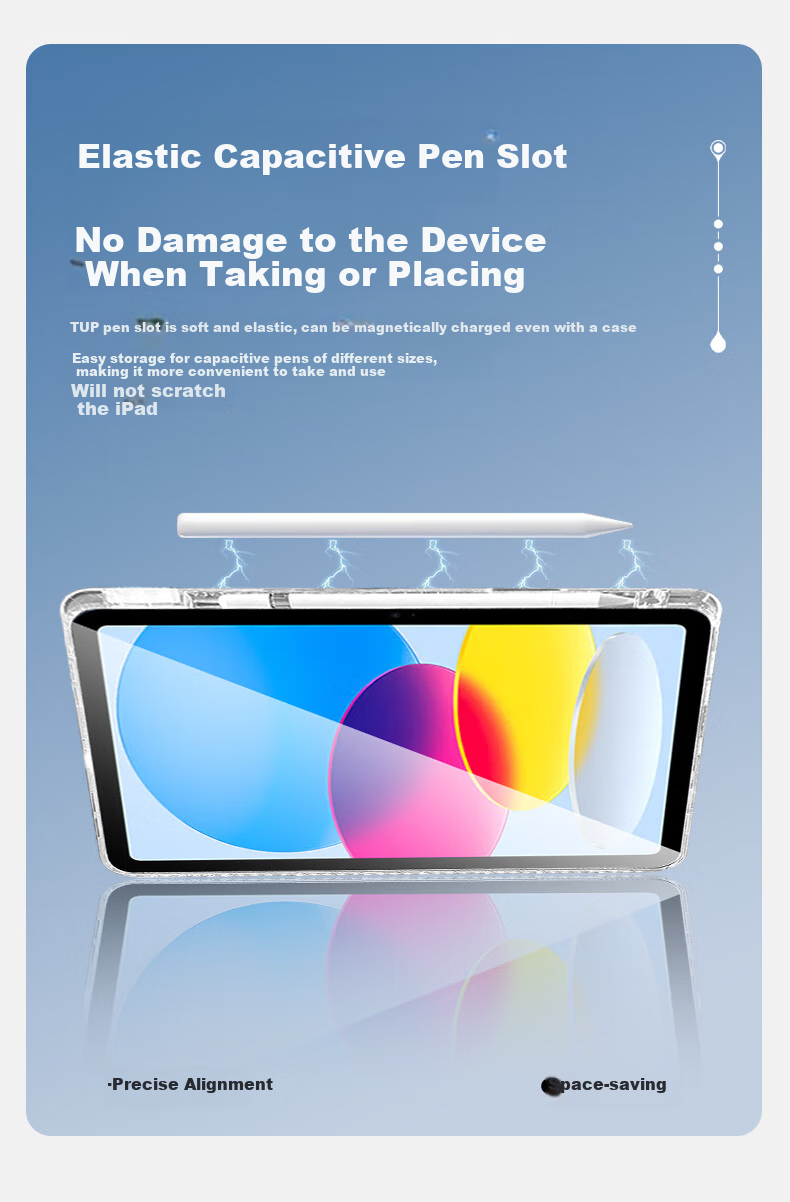 Чехол-книжка KOOLIFE для iPad 11/10 (2025 A16), 10.9 дюймов, прозрачный, с держателем для стилуса, противоударный