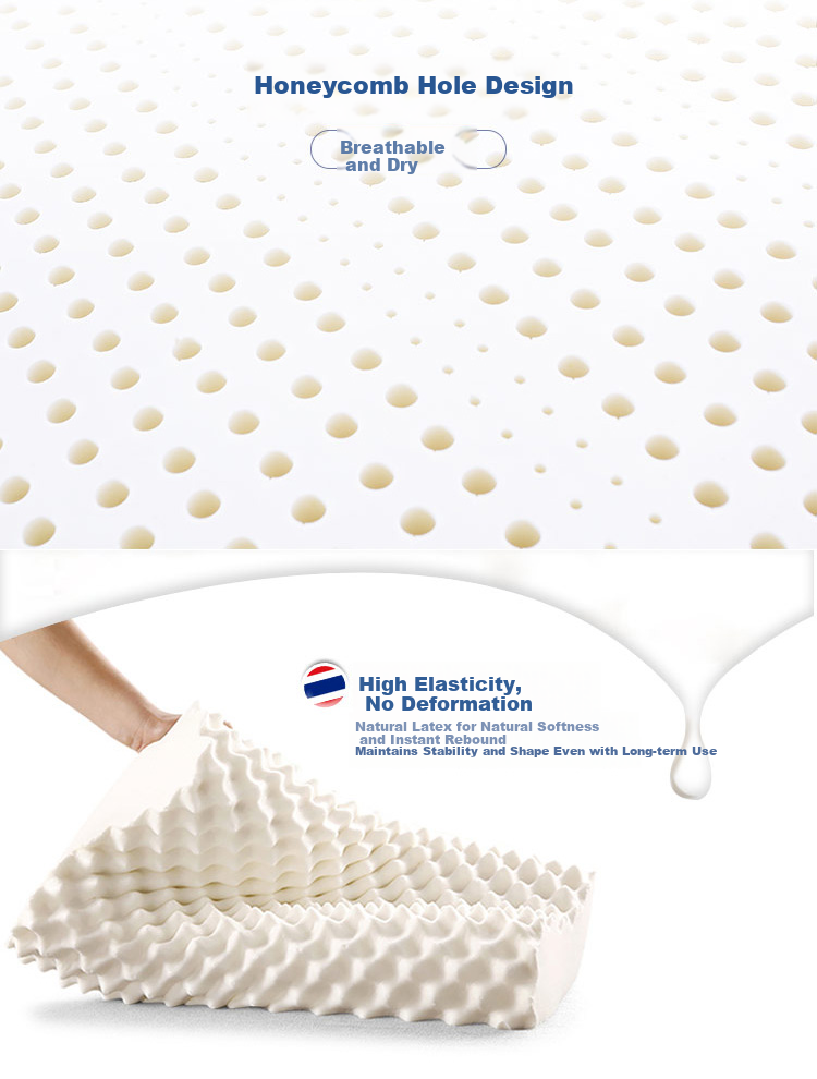 Подушка Paratex Particle Massage Wave Pillow, натуральный латекс, импорт из Таиланда, 94% латекса, 58x36 см