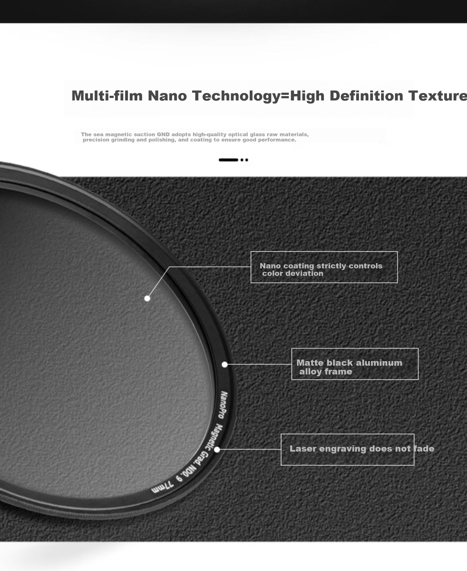 Фильтр Haida NanoPro Magnetic GND 0.9, 82 мм, для съемки с параллельным светом, восходов и закатов, двухстороннее многослойное покрытие