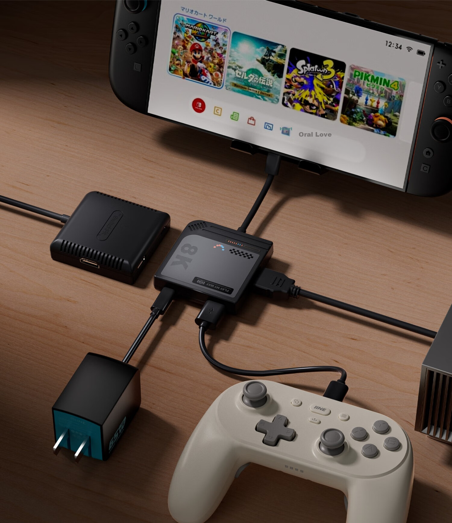 Портативный конвертер Liangzhi (INE) для Nintendo SWITCH 1/2, кабель для зеркалирования экрана, док-станция для расширения видеоигровой консоли, Type-C на HDMI высокой четкости, аксессуар NS2