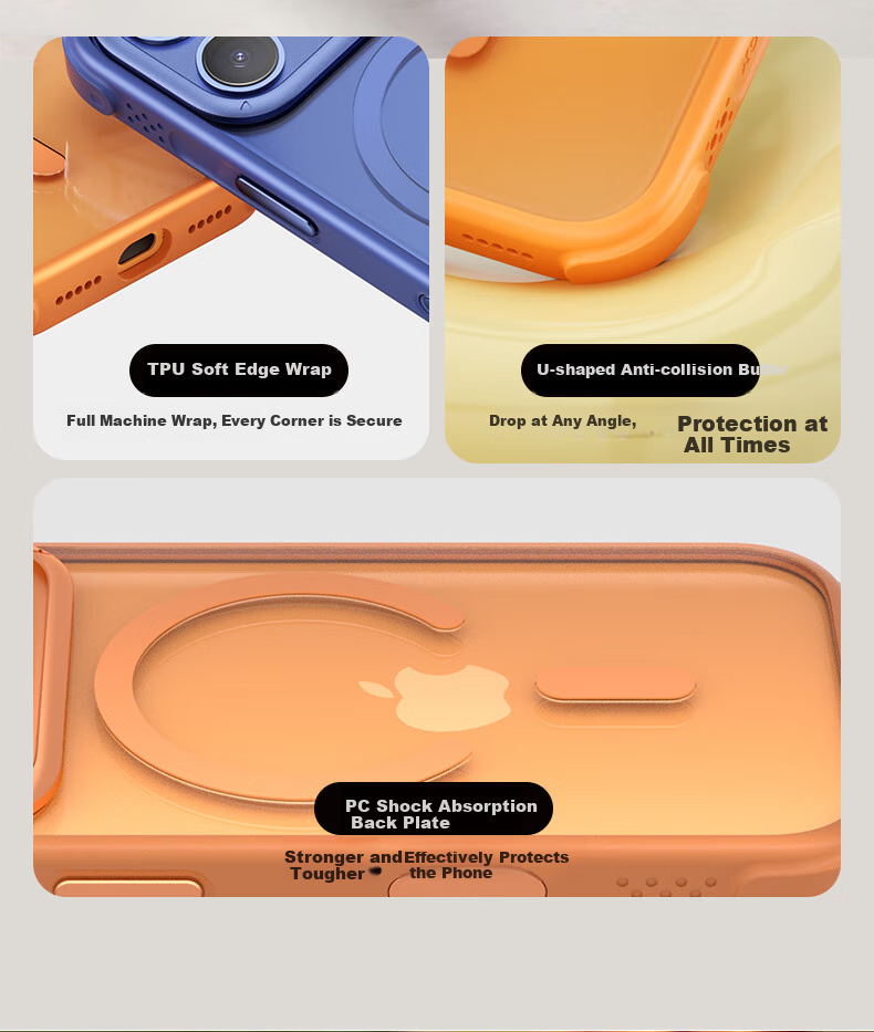 Противоударный чехол MOMAX с магнитной зарядкой MagSafe для Apple iPhone 17 Pro Max, ультратонкий, прозрачный, защита от падений