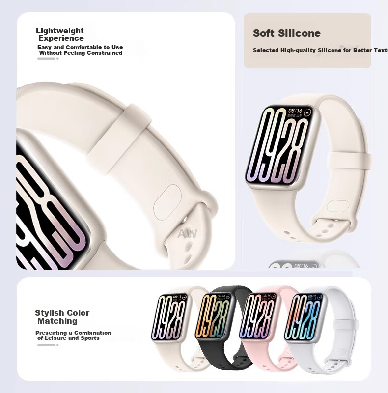 Ремешок Iboann из ТПУ и силикона для Xiaomi Band 9 Pro / 8 Pro, Redmi Watch 5 / 4, унисекс, черный