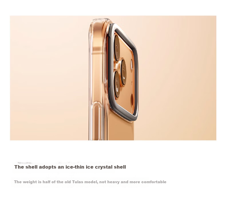 Прозрачный чехол TORRAS Tulasi Support Case для Apple iPhone 17 Pro, ультратонкий, с магнитным кольцом, противоударный, с подставкой, артикул 100202349671