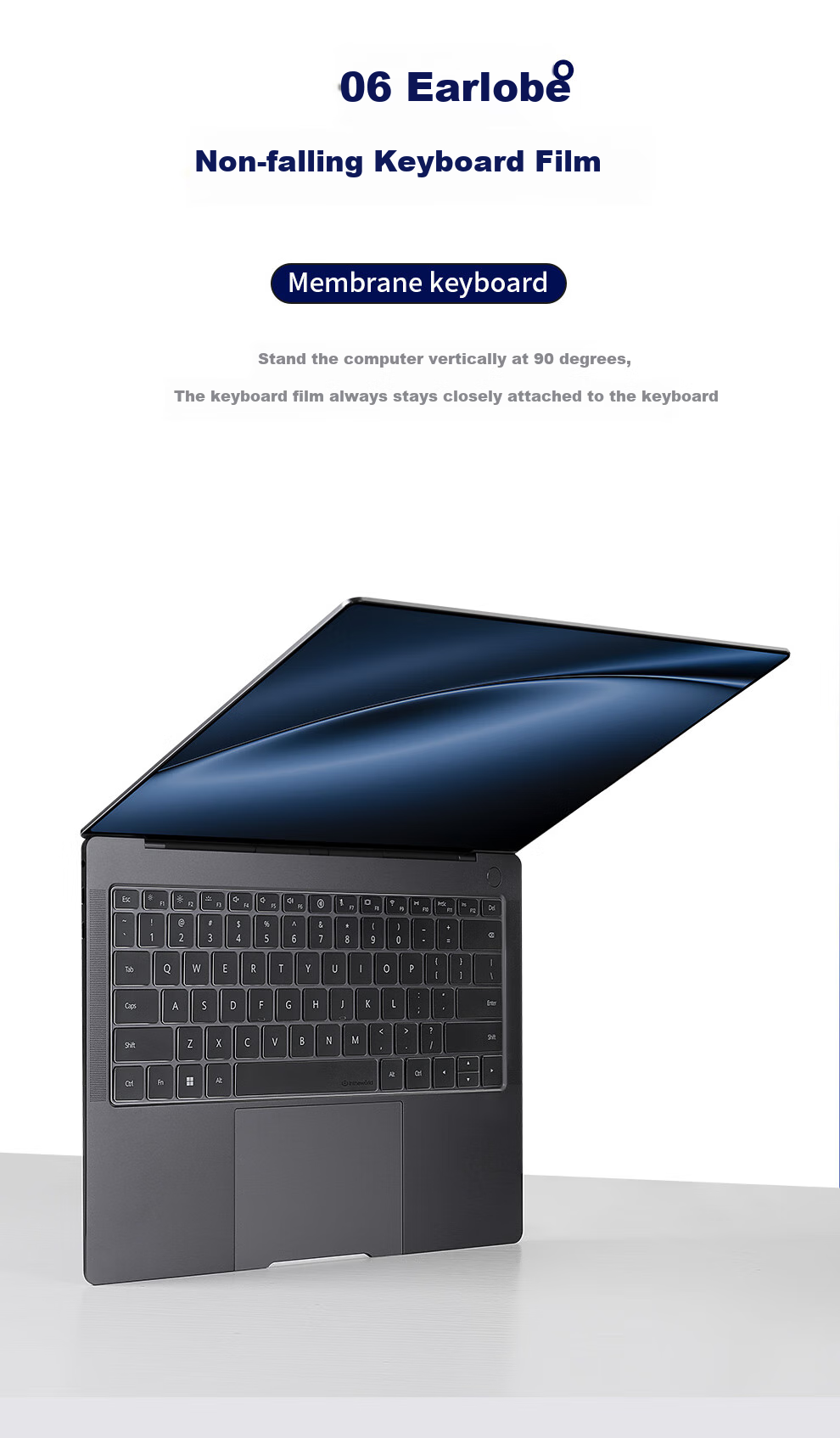 Защитная пленка для клавиатуры Jichuan для Huawei MateBook X Pro (2022-2024), ультратонкая TPU, защита от пыли и влаги