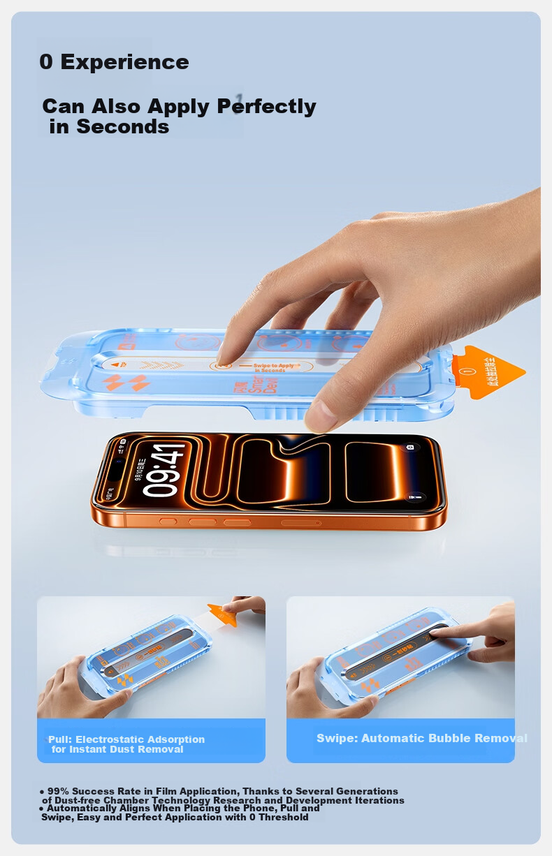Защитное стекло SmartDevil для iPhone 17 Pro, полное покрытие, HD, закаленное, антибликовое, анти-синий свет, защита от отпечатков пальцев, гладкое касание, защита от пыли для динамика, 2 шт.