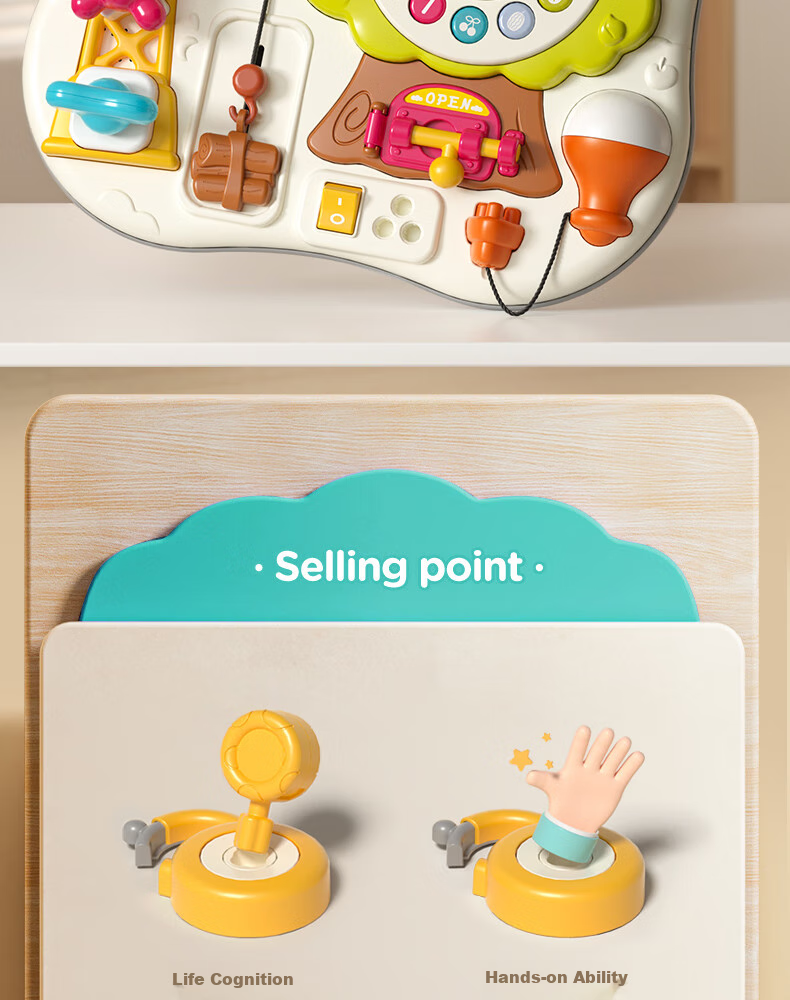 Развивающая игрушка GOODWAY Busy Board, интерактивная, для раннего развития, многоцветная
