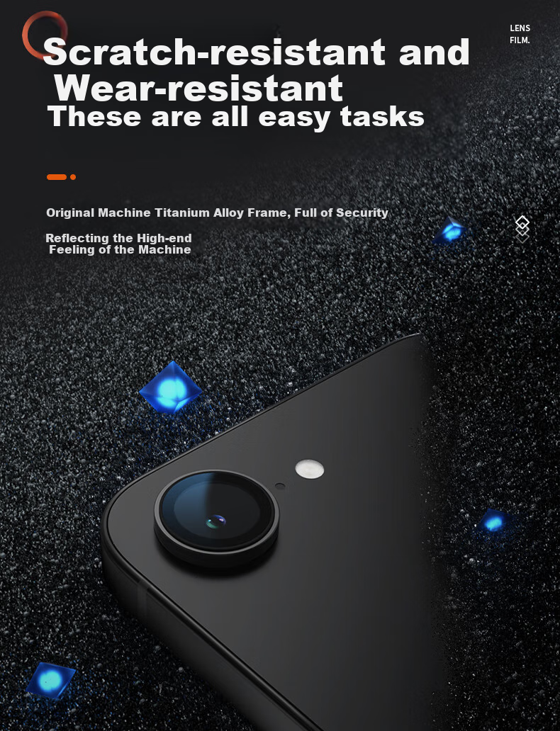 Защитная пленка для камеры Lanxingxiansheng для iPhone 16E, высококачественная, противоударная, износостойкая, черная