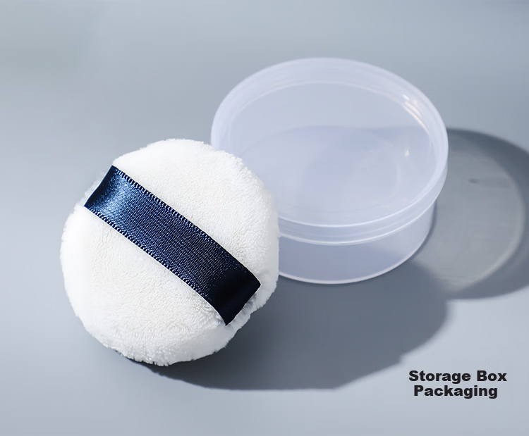 Пуховка для пудры Meifuyu Double-Sided Velvet Long Pile Setting Powder Puff, Flocked Powder Puff, Loose Powder Puff with Storage Box MF8839