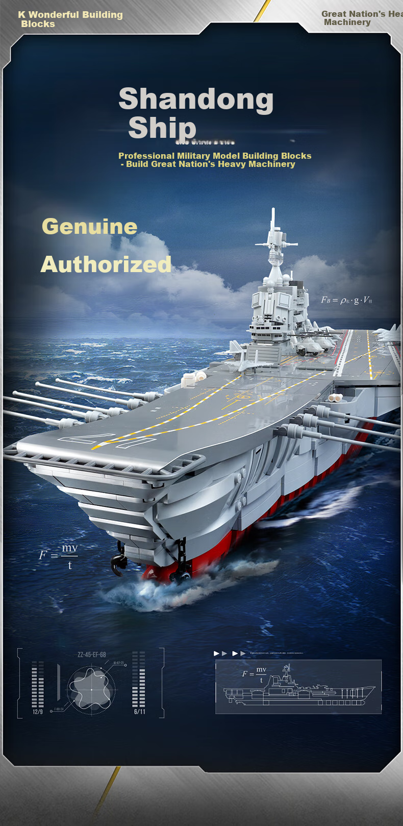 Конструктор ENLIGHTEN Shandong Aircraft Carrier Building Block Military Model Assembly Toy, подарок на день рождения и Новый год для мальчиков, Shandong Ship