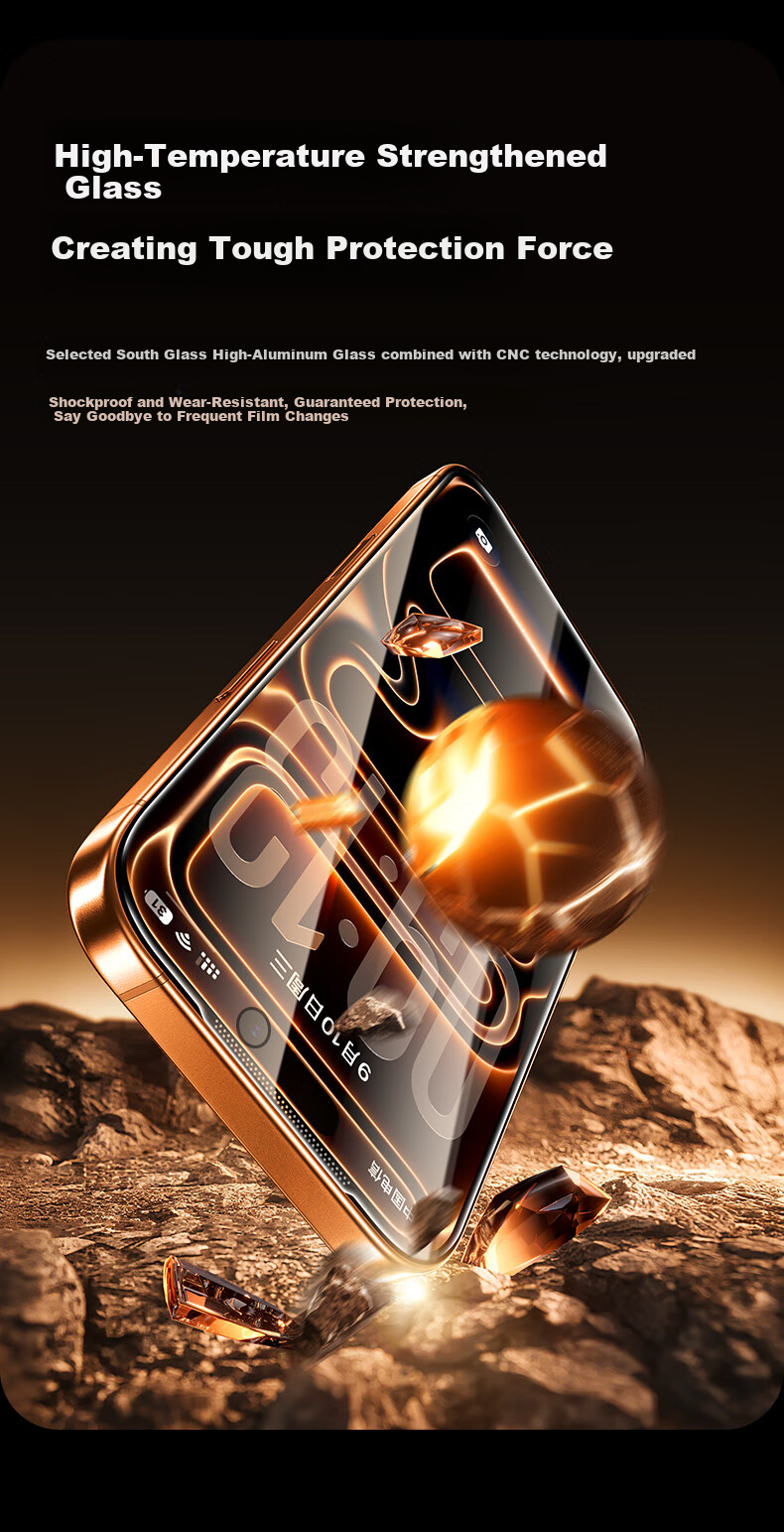 Защитное стекло PISEN для Apple iPhone 17 Pro Max, полное покрытие, антибликовое, антипесковое, защитное стекло 2 шт.